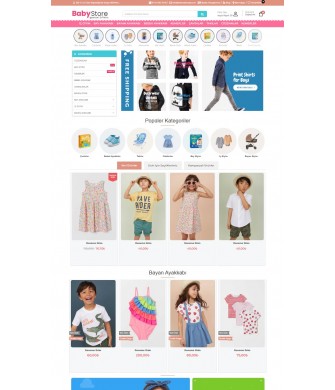 E-Ticaret Marketi 3.x Baby Store Full Paket